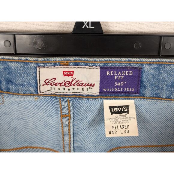 Vintage Levi's 540 Relaxed Fit Wrinkle Free Jeans Brown Tag Men's Size 42x30 - Picture 12 of 12